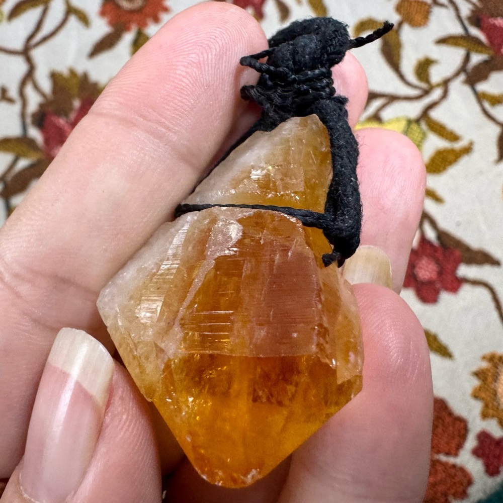 Citrine Pendant on Cord
